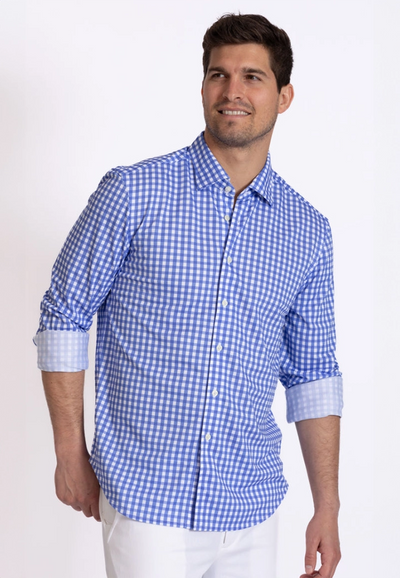 Mauro Check Tech Shirt-Long Sleeve Shirts-Buki