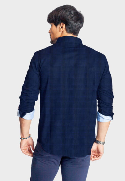 Moody Blues Long Sleeve Plaid Tech Shirt-Long Sleeve Shirts-Buki