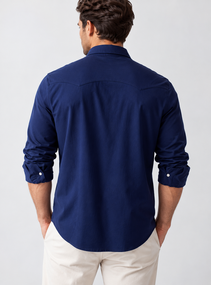 Buki Western Long Sleeve Tech Shirt - Navy-LONG SLEEVE SHIRTS-BUKI-L-Light Grey-Buki