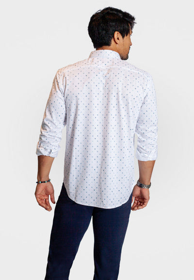 Newport Ditsy Long Sleeve Tech Shirt-Long Sleeve Shirts-Buki