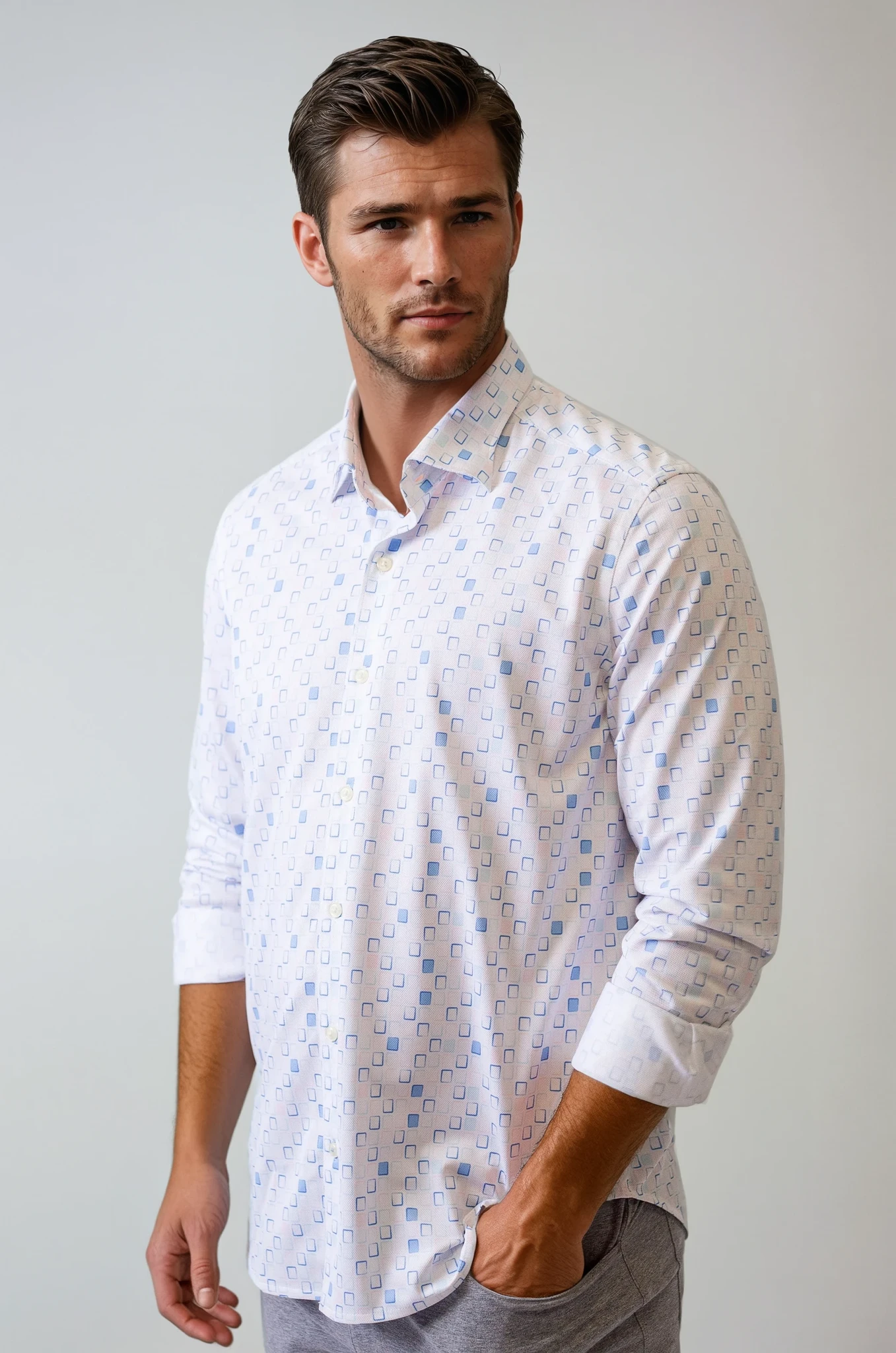 Out of the Box Long Sleeve Tech Shirt-LONG SLEEVE SHIRTS-BUKI-M-Light Grey-Buki