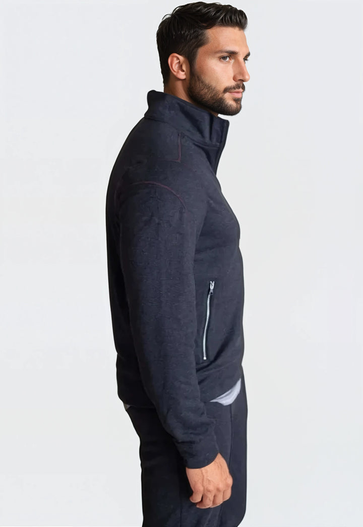 Power Suit Matching Set - Full Zip Sweatshirt & Sweatpant-OUTFIT SETS-BUKI-S-Espresso-Buki