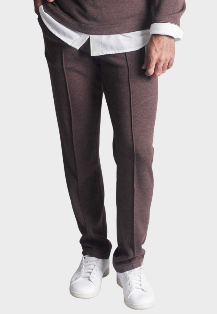 Power Suit Matching Set - Full Zip Sweatshirt & Sweatpant-OUTFIT SETS-BUKI-S-Espresso-Buki