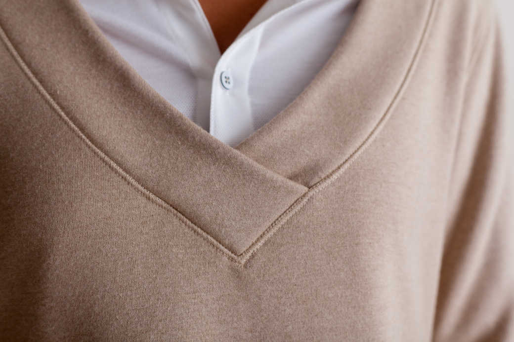 Power Vee 'Sweater' Sweatshirt - Camel-SWEATSHIRTS-BUKI-XS-Camel-Buki