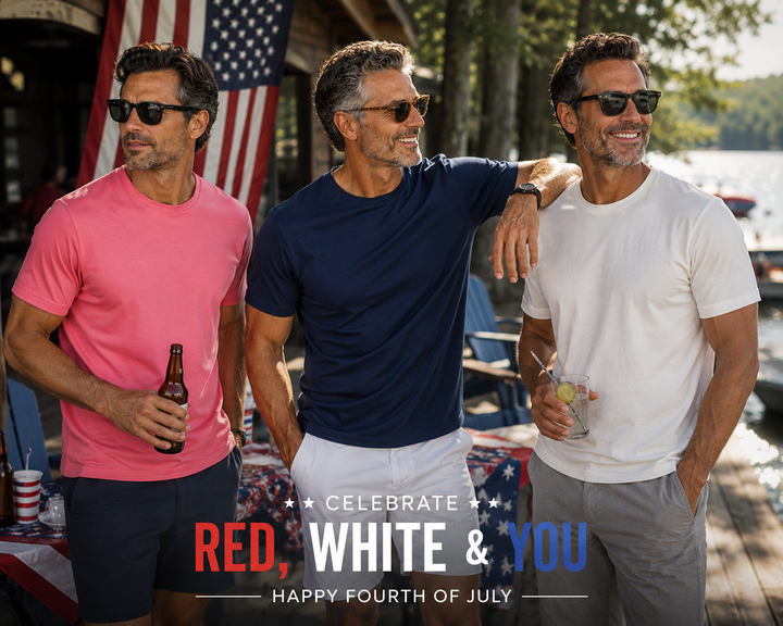Buki Cinqo Tech Tee 3-Pack - Red/White/Blue