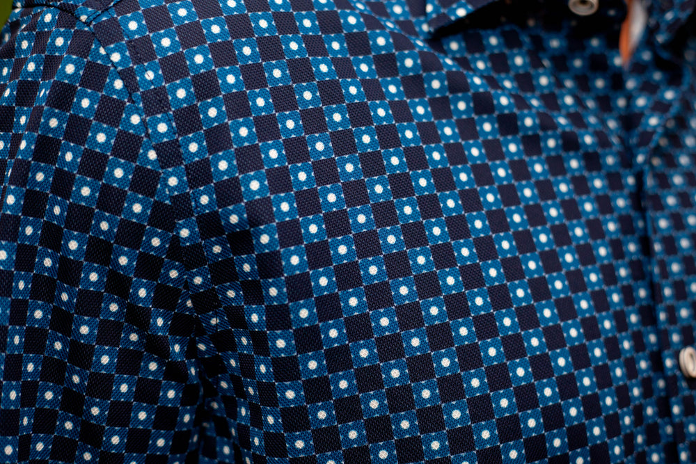 Retro Blues Long Sleeve Tech Shirt-LONG SLEEVE SHIRTS-BUKI-M-Navy-Buki