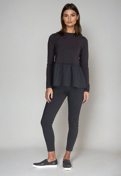Rise & Shine Legging Pant (Black)-Pants-Buki-front