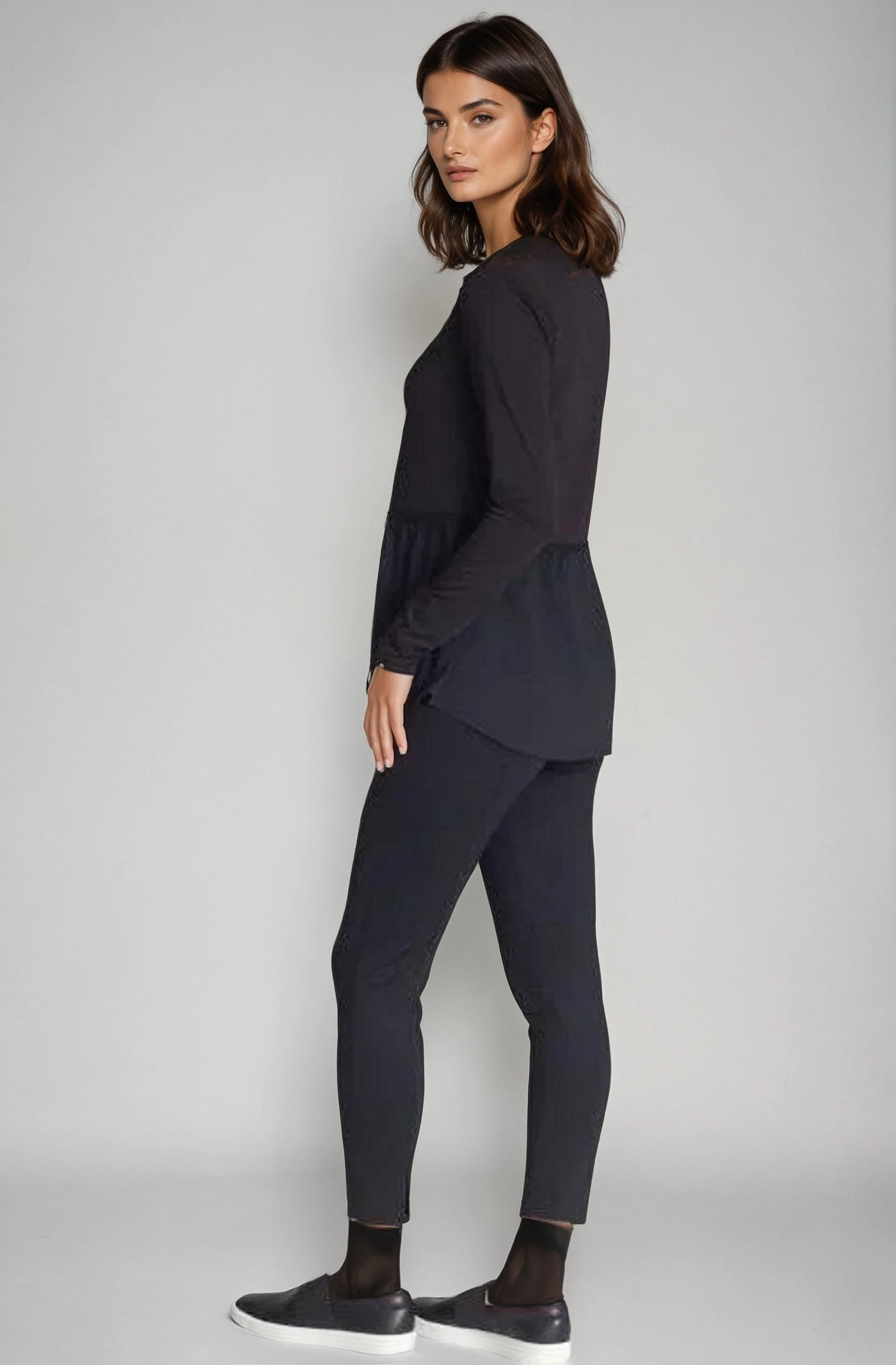 Rise & Shine Legging Pant (Black)-Pants-Buki-side