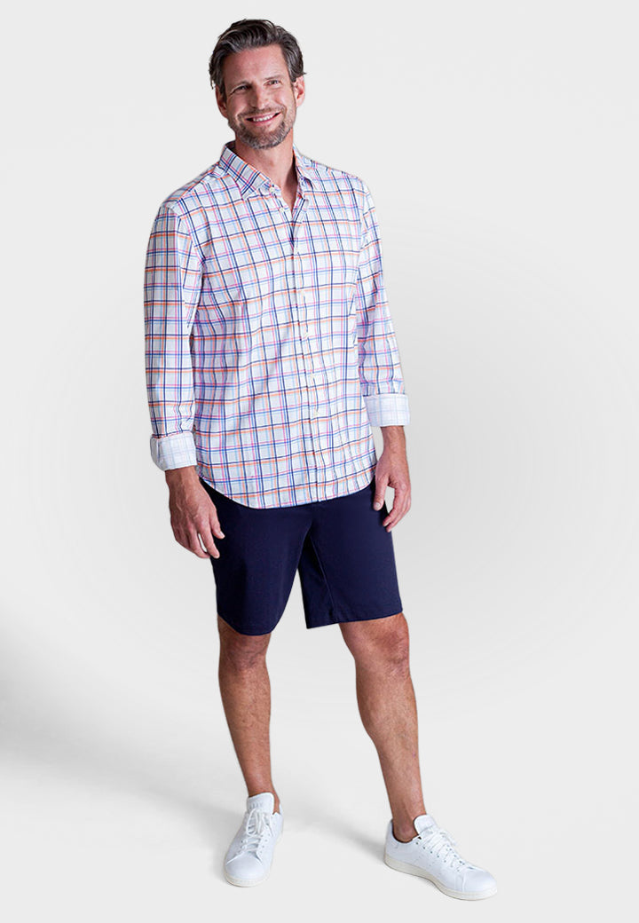 Rob Plaid Long Sleeve Tech Shirt-LONG SLEEVE SHIRTS-BUKI-M-Multicolor-Buki