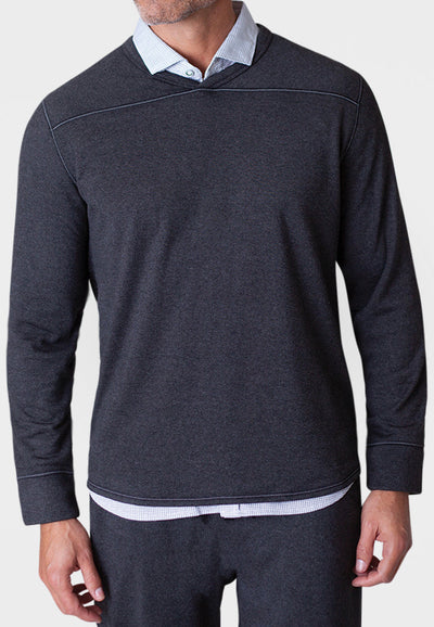 Rugvee Pullover Sweatshirt-Sweatshirts, charcoal grey-Buki