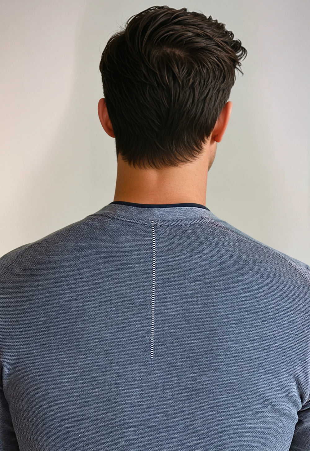 Seamless V-Neck Pullover Shirt-SWEATSHIRTS-BUKI-S-Midnight-Buki