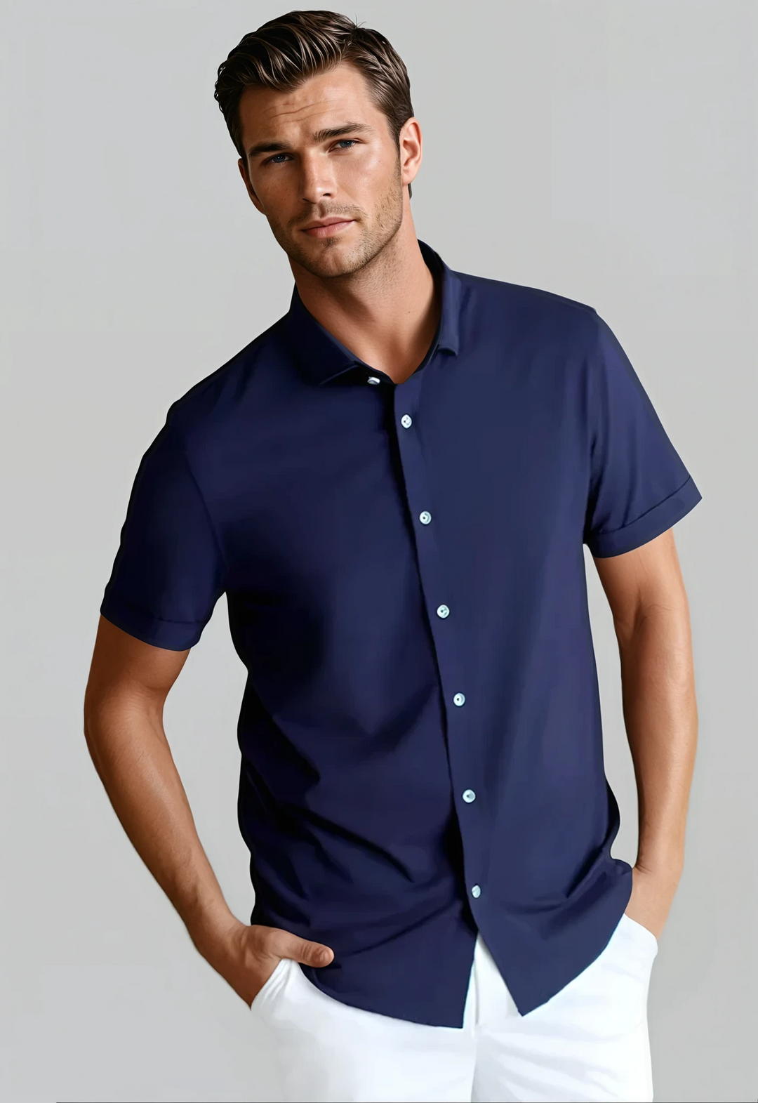 Buki + CINQO 'Single Shot' Short Sleeve Tech Shirt - Blue Night-SHORT SLEEVE SHIRTS-BUKI-M-Blue Night-Buki