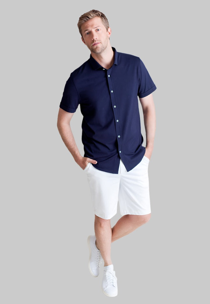 Single Shot SS Shirt-Short Sleeve Shirts-Buki-navy-front
