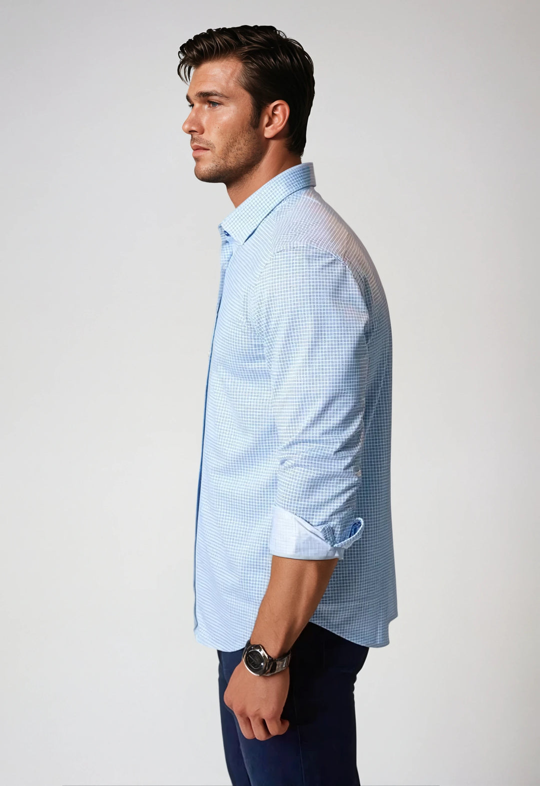 Square Up Long Sleeve Tech Shirt-LONG SLEEVE SHIRTS-BUKI-M-Cool Blue-Buki