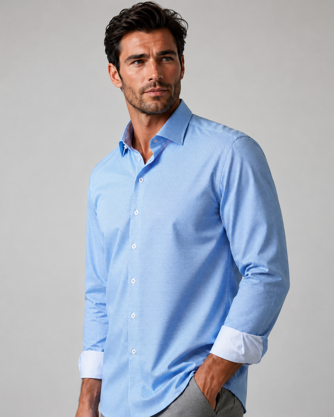 Studio Dot Long Sleeve Tech Shirt - Blue-LONG SLEEVE SHIRTS-BUKI-Blue 