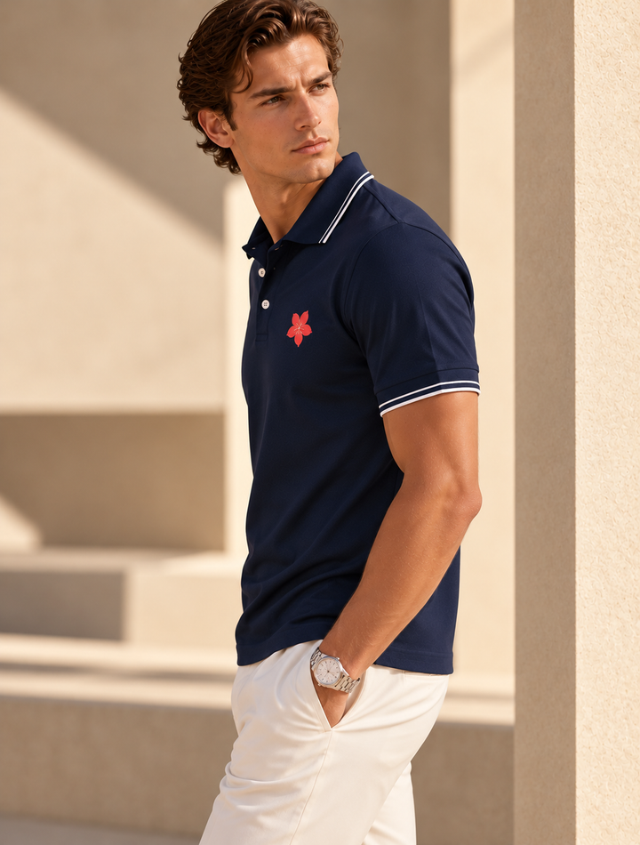 Happy Polo Shirt - Navy-POLO SHIRTS-BUKI-Navy-M-Buki