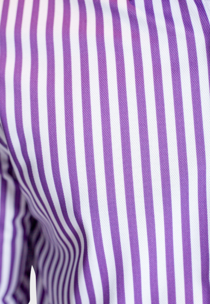 The Go Big Stripe Long Sleeve Tech Shirt - Grape-LONG SLEEVE SHIRTS-BUKI-M-Grape-Buki