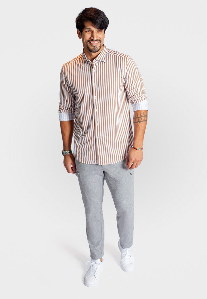 The Go Big Stripe Long Sleeve Tech Shirt-Long Sleeve Shirts-Buki