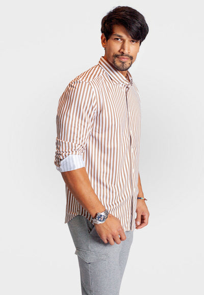 The Go Big Stripe Long Sleeve Tech Shirt-Long Sleeve Shirts-Buki