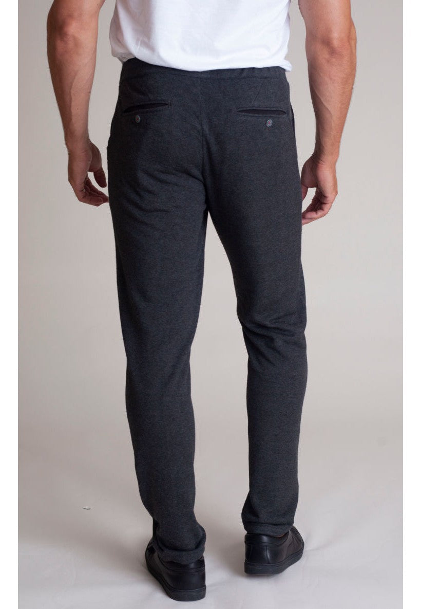 Voey Leisure Set - Half Zip Sweatshirt & Sweatpant - Charcoal Grey-OUTFIT SETS-BUKI-M-Espresso-Buki