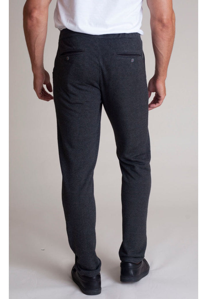 Voey Leisure Set - Half Zip Sweatshirt & Sweatpant - Charcoal Grey-OUTFIT SETS-BUKI-M-Espresso-Buki