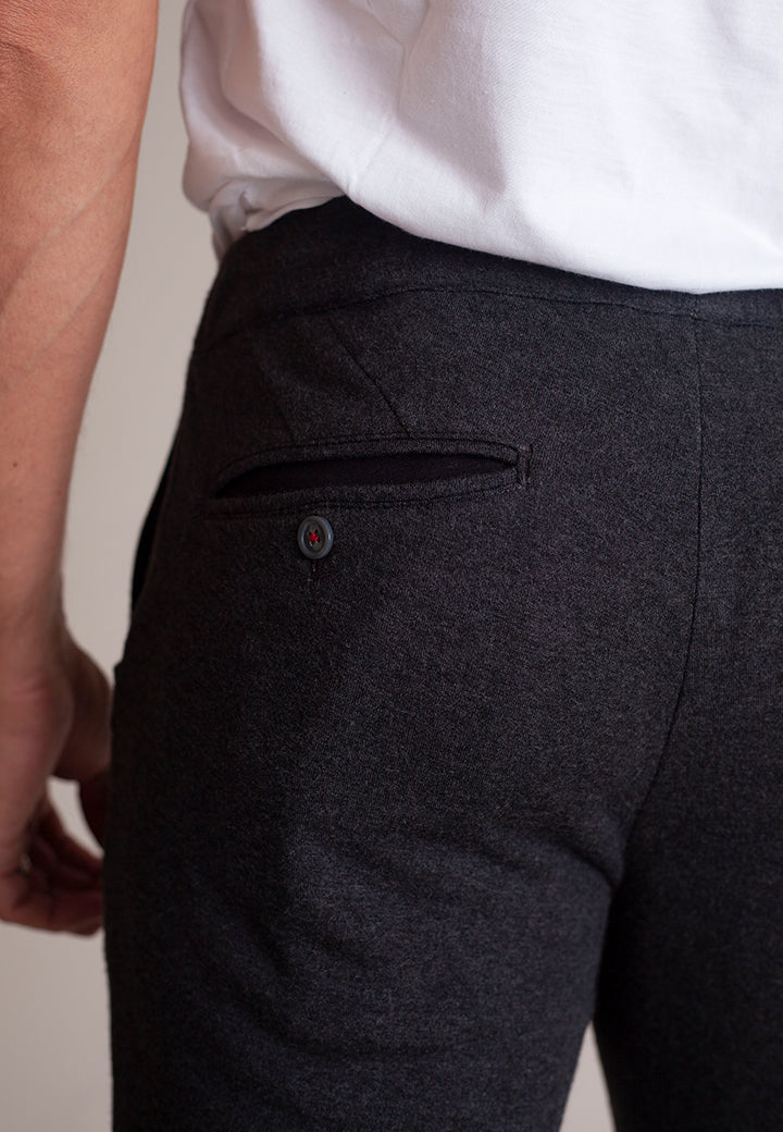 Voey Leisure Set - Half Zip Sweatshirt & Sweatpant - Charcoal Grey-OUTFIT SETS-BUKI-M-Espresso-Buki