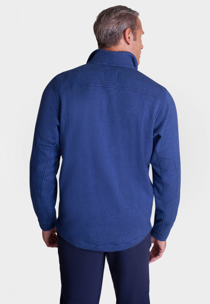 Voey Quarter Zip Sweatshirt Tokyo Blue-ZIP SWEATSHIRTS-BUKI-S-Tokyo Blue-Buki