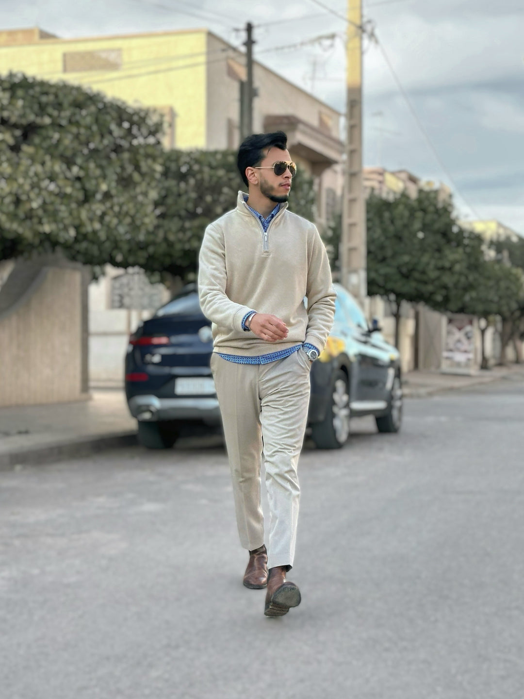 Voey Quarter Zip Sweatshirt - Camel-ZIP SWEATSHIRTS-BUKI-S-Camel-Buki