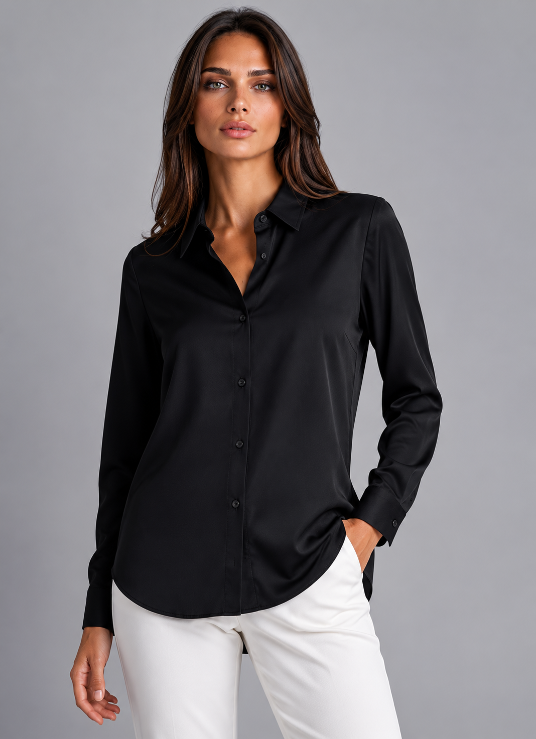 Washable Silk Long Sleeve Blouse Washable Silk Long Sleeve Blouse