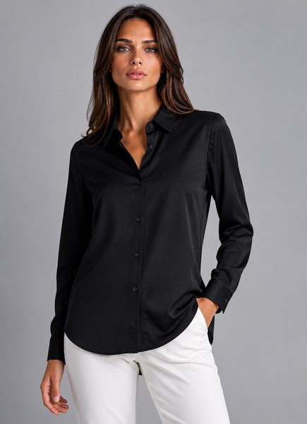 black dress blouse PRE-ORDER a button down front Red Valentino Womens Black Blouse