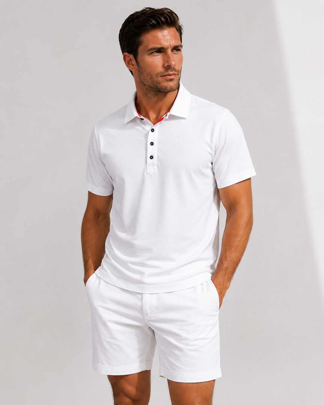 Buki + CINQO Polo - White-POLO SHIRTS-BUKI-M-White-Buki