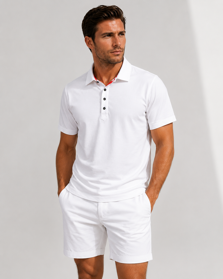 Buki + CINQO Polo - White-POLO SHIRTS-BUKI-M-White-Buki