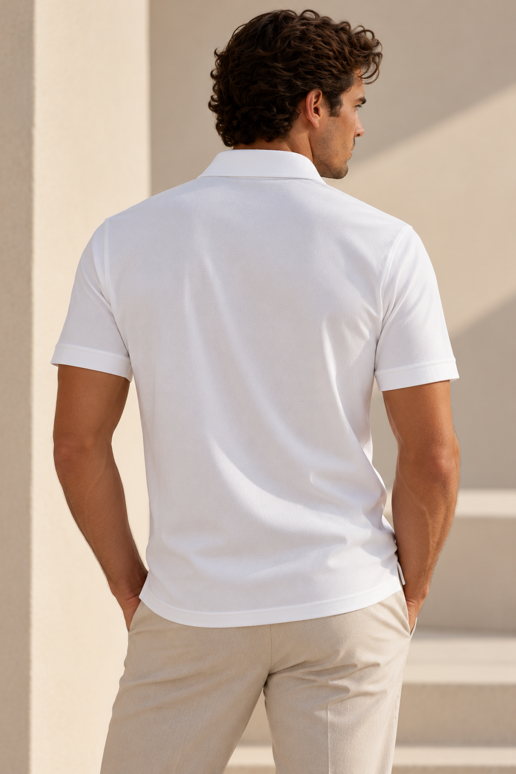 Buki  Classic Short Sleeve Shirt from the back 