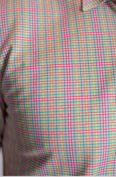 Spectrum Check Short Sleeve Tech Shirt-Short Sleeve Shirts-Buki