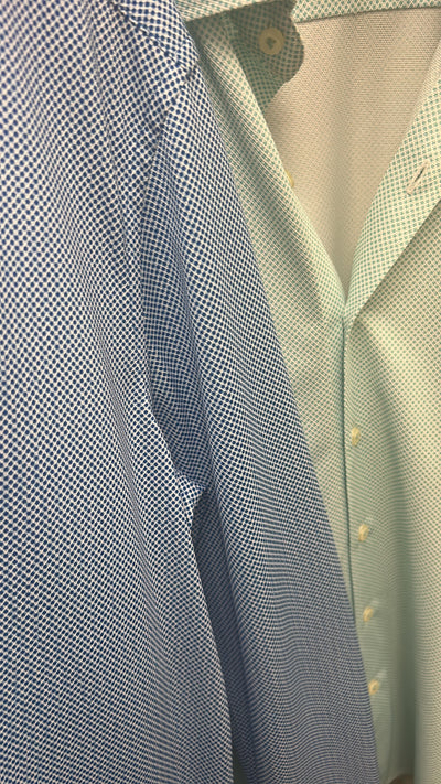 buki studio dot long sleeve shirt - blue and teal