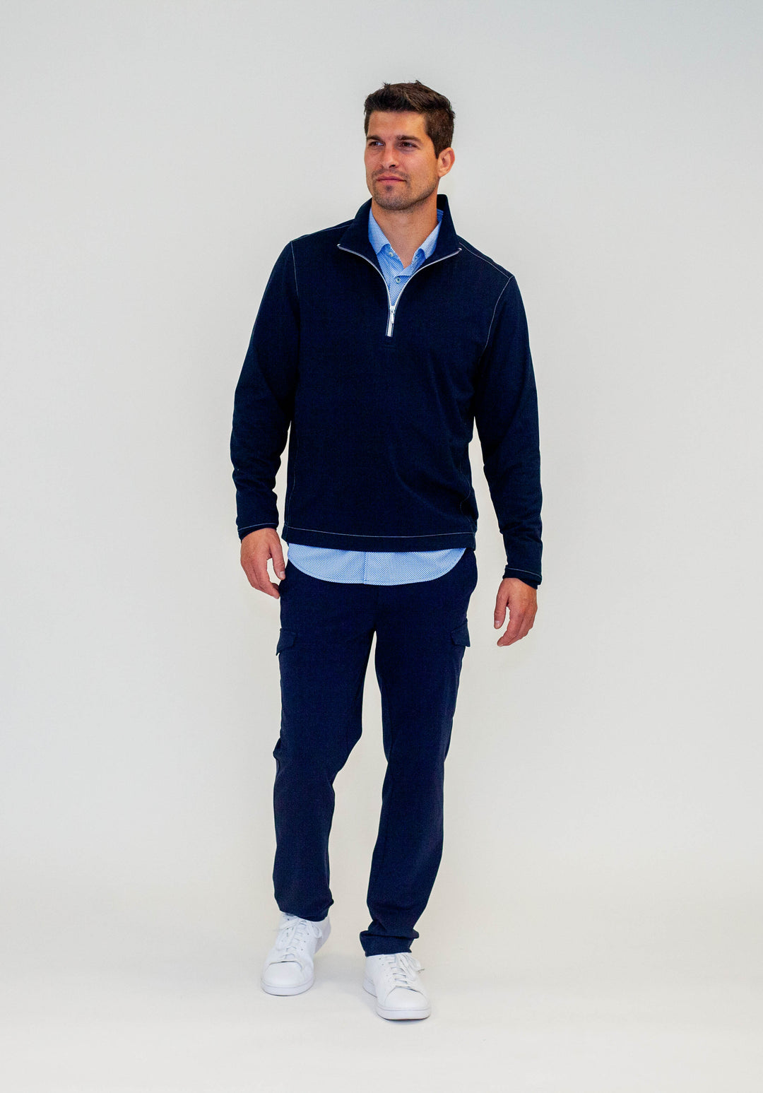 Cinqo Travel Half Zip - Black-ZIP SWEATSHIRTS-BUKI-M-Black-Buki