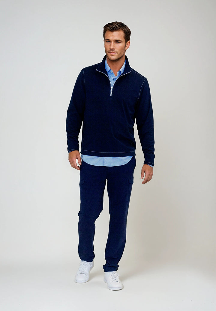 Cinqo Travel Half Zip - Black-ZIP SWEATSHIRTS-BUKI-M-Black-Buki