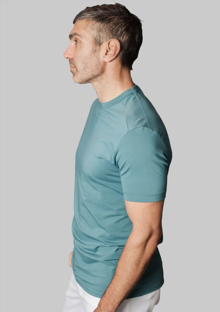 Buki + CINQO Crew Neck T-Shirt Blue Grey-T-SHIRTS-BUKI-S-Blue Grey-Buki