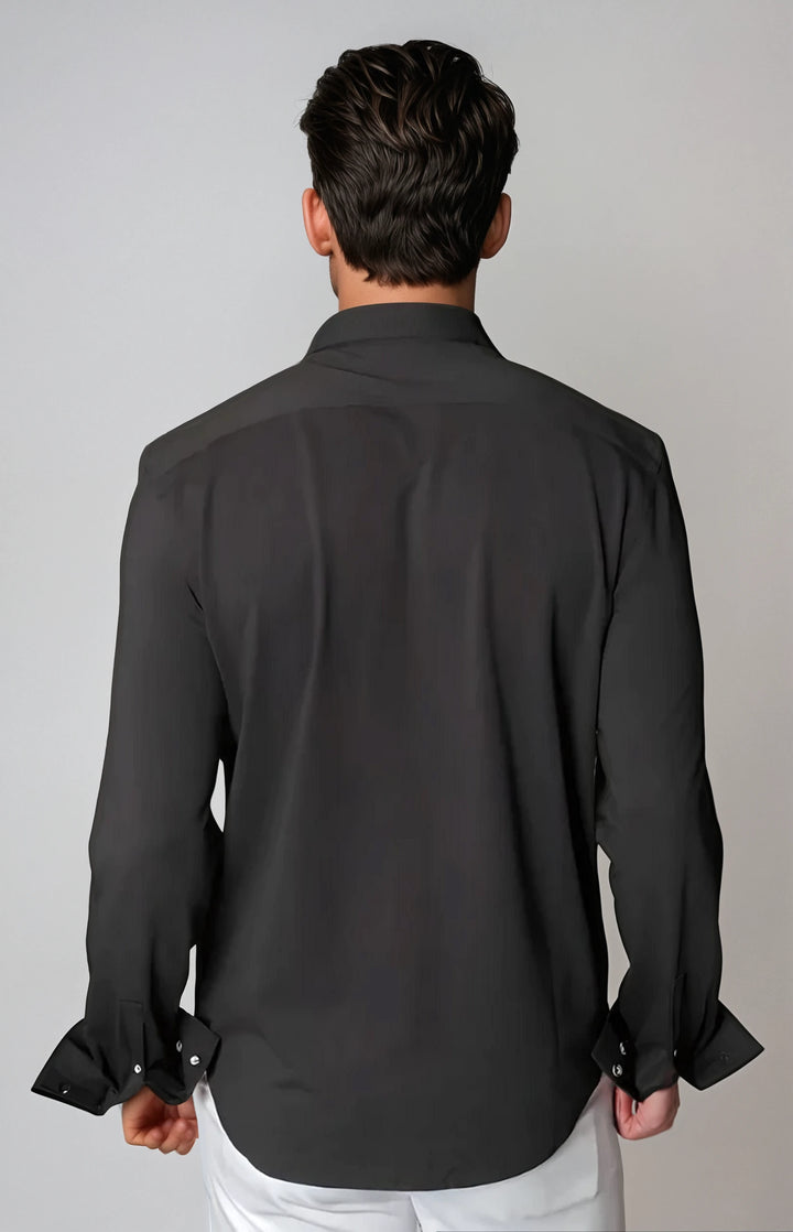 Buki + CINQO 'Single Shot' Long Sleeve Shirt Black-LONG SLEEVE SHIRTS-BUKI-Black-M-Buki
