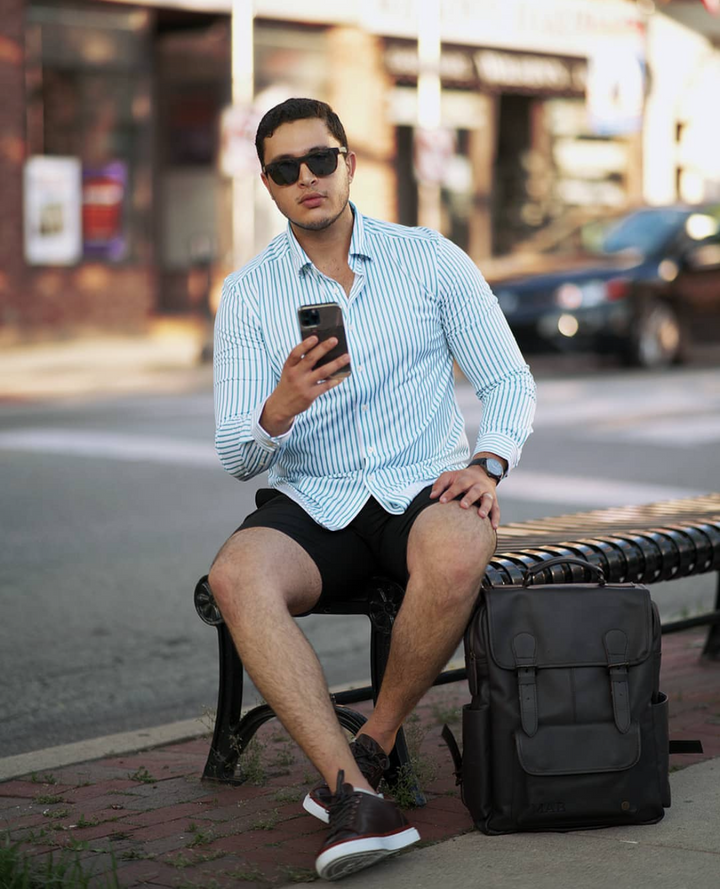 Corsica Stripe Long Sleeve Tech Shirt-LONG SLEEVE SHIRTS-BUKI-S-Mariner-Buki