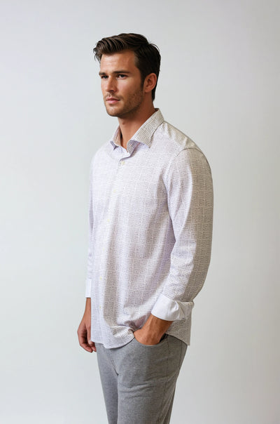 Four Corners Long Sleeve Tech Shirt-LONG SLEEVE SHIRTS-BUKI-M-Light Grey-Buki