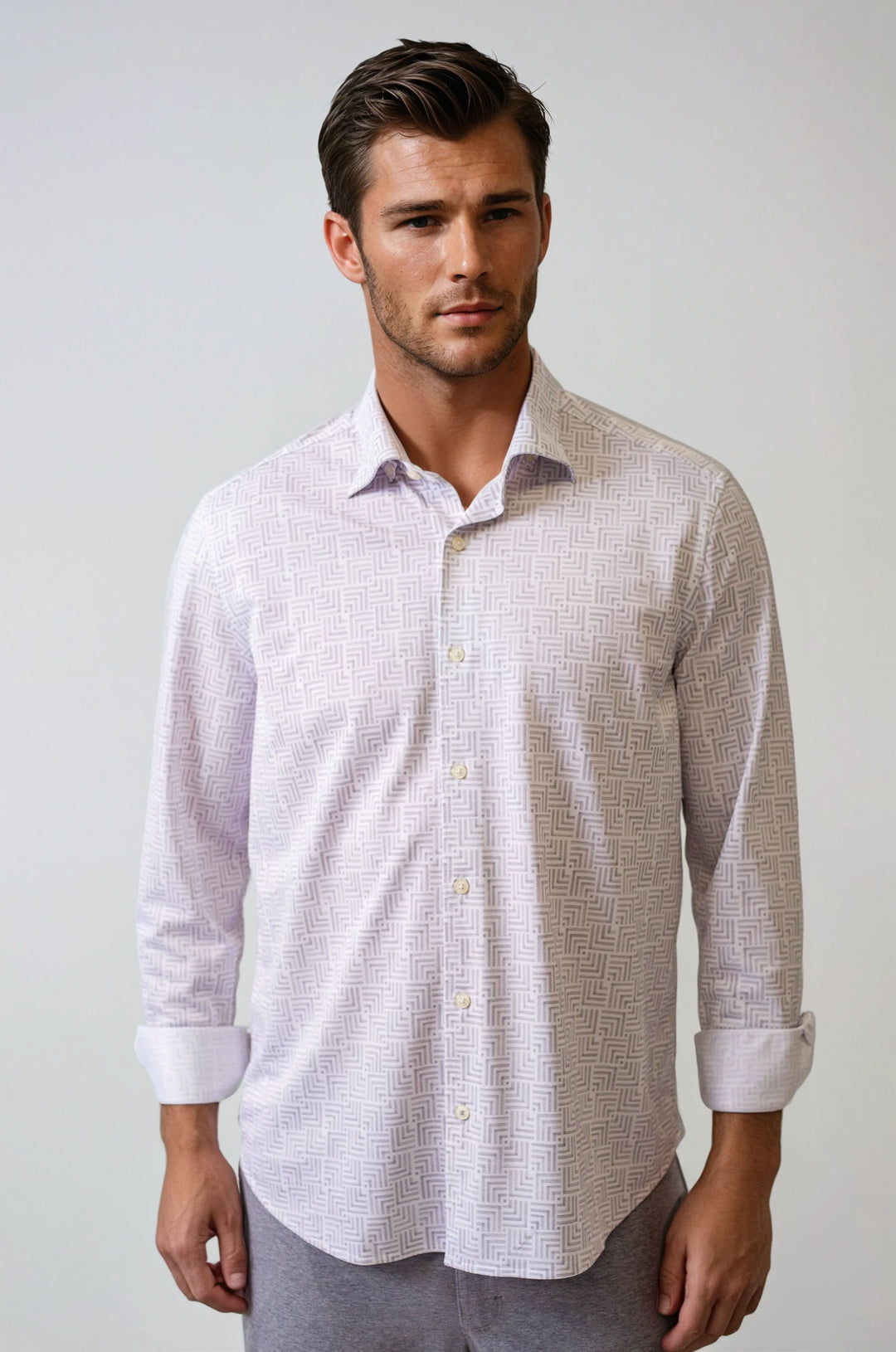 Four Corners Long Sleeve Tech Shirt-LONG SLEEVE SHIRTS-BUKI-M-Light Grey-Buki