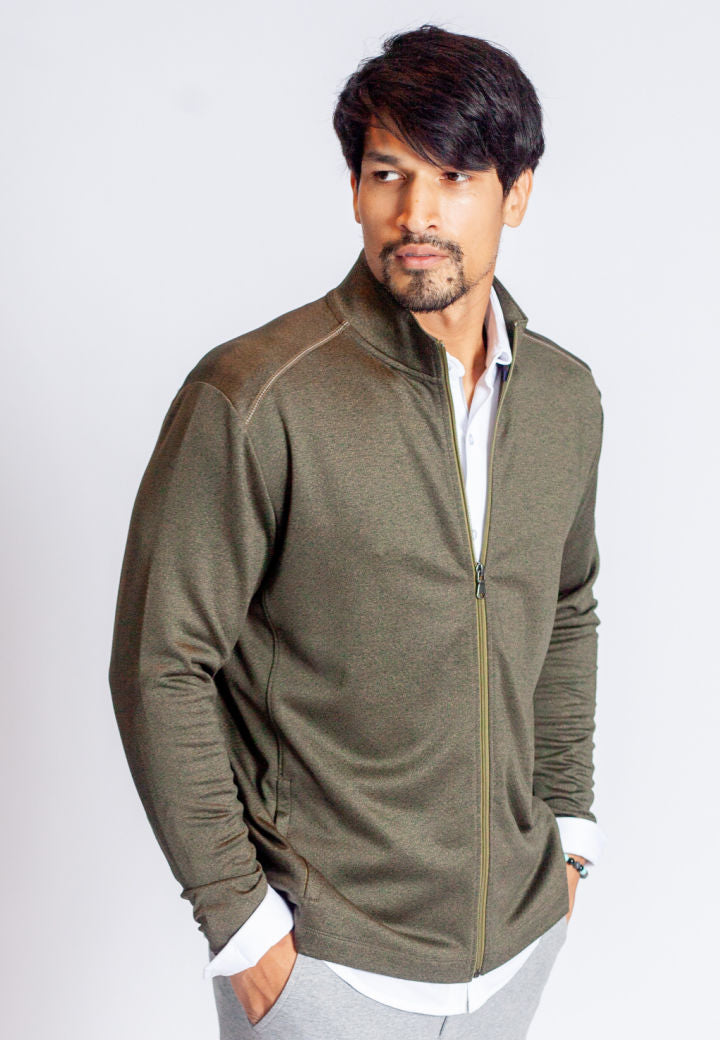 'Destination' Collection Full Zip Tech Jacket-ZIP SWEATSHIRTS-BUKI-S-Olive-Buki