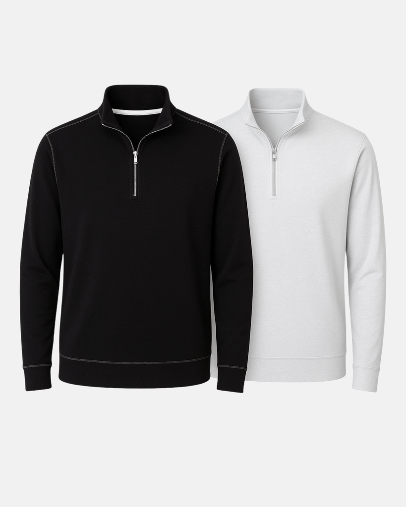 Buki's Cinqo Half Zip Sweatshirt 2 Pack - Black/White