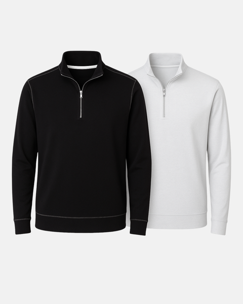 Buki's Cinqo Half Zip Sweatshirt 2 Pack - Black/White