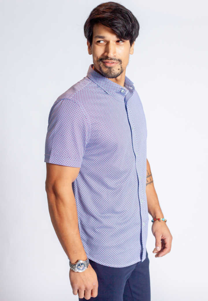 Men's Casual Short Sleeve Dress Shirt 'Locally Famous' side | Buki