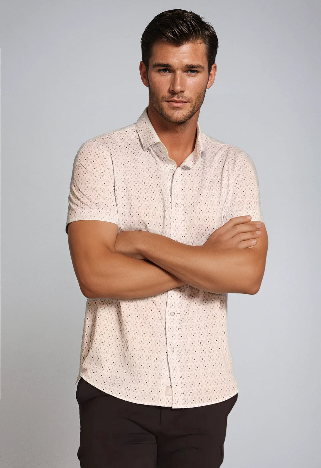 Loose Leaf Short Sleeve Tech Shirt-SHORT SLEEVE SHIRTS-BUKI-M-Blue / White-Buki