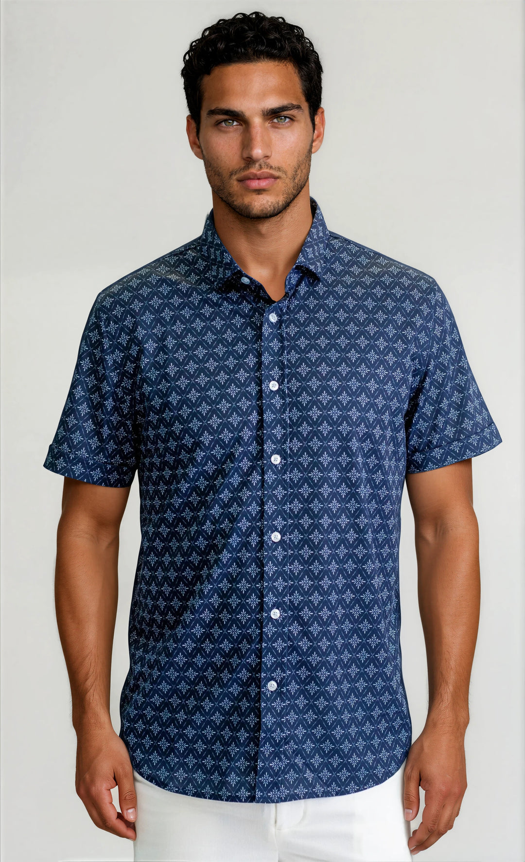 Midnight Star Short Sleeve Tech Shirt-SHORT SLEEVE SHIRTS-BUKI-M-Navy-Buki