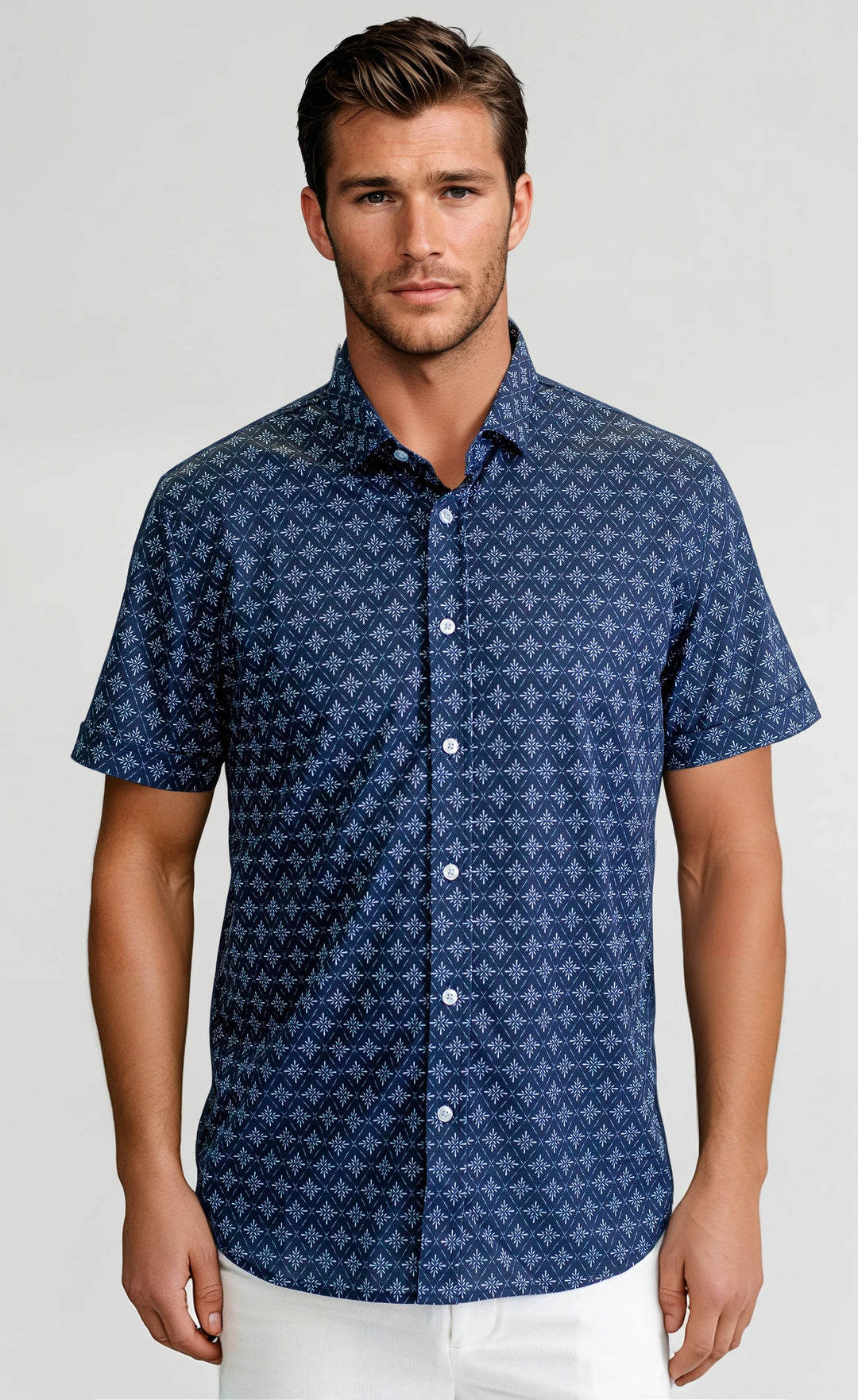 Midnight Star Short Sleeve Tech Shirt-SHORT SLEEVE SHIRTS-BUKI-M-Navy-Buki