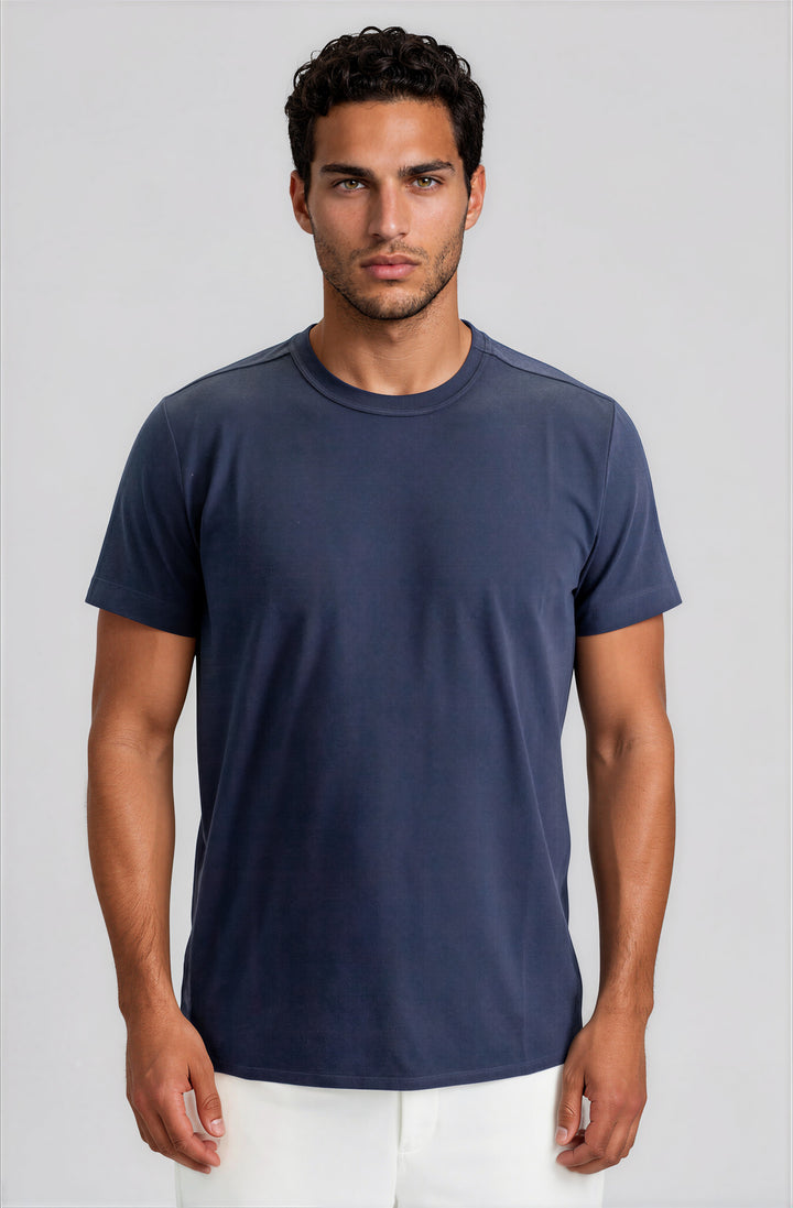 Buki Cinqo Tech Tee - Navy-T-SHIRTS-BUKI-M-Navy-Buki